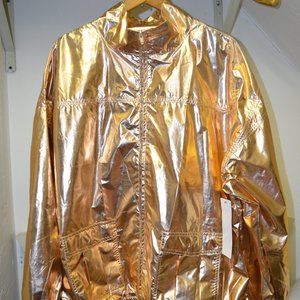 UNION BAY Gold Metallic Lightweight Jacket Sz XL